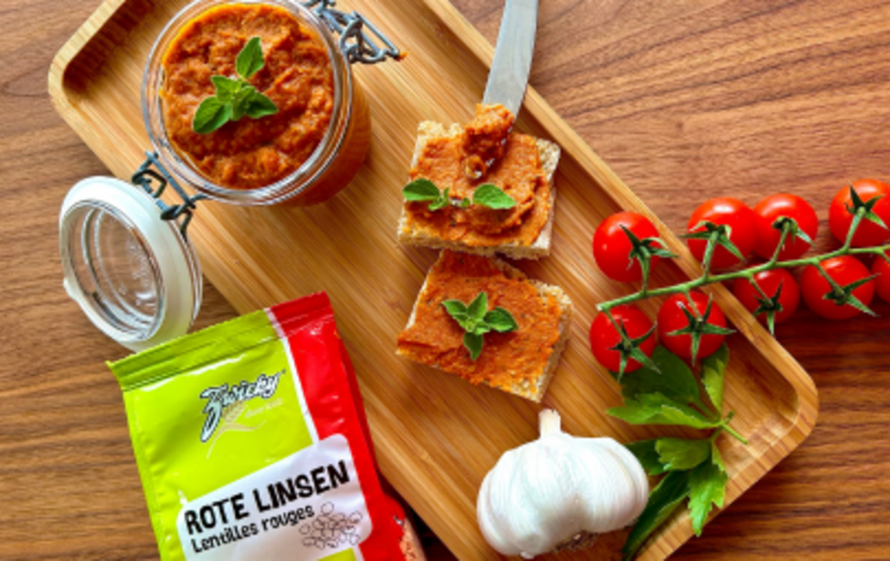 Linsen Tomaten Aufstrich